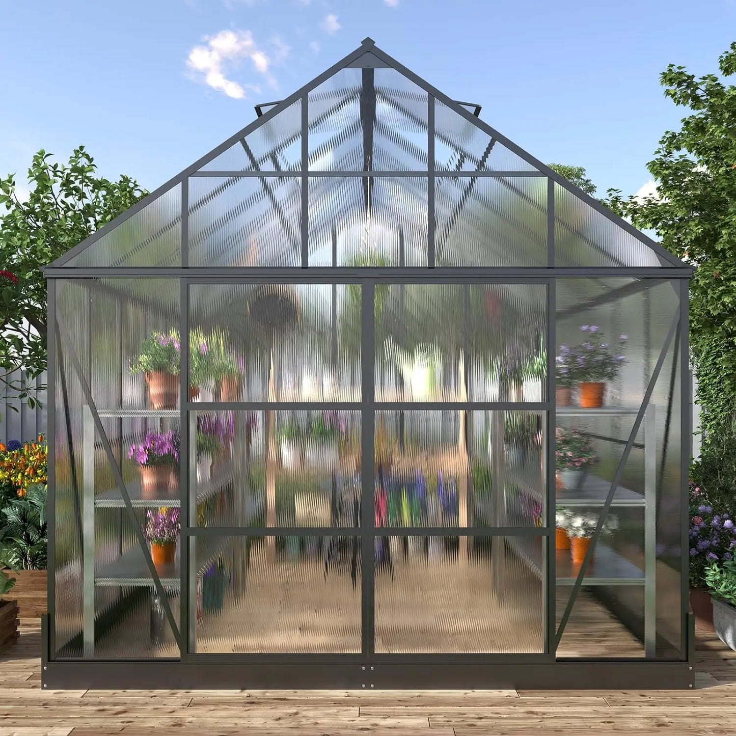 12 x 10 x 10 Ft Large Walk in Premium Plant Greenhouse