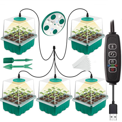 12 Site Seedling Tray Full Spectrum Grow Light