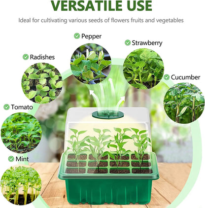 12 Site Seedling Tray Full Spectrum Grow Light