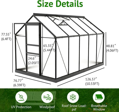 6 x 10 Ft Heavy Duty  Greenhouse Sliding Doors