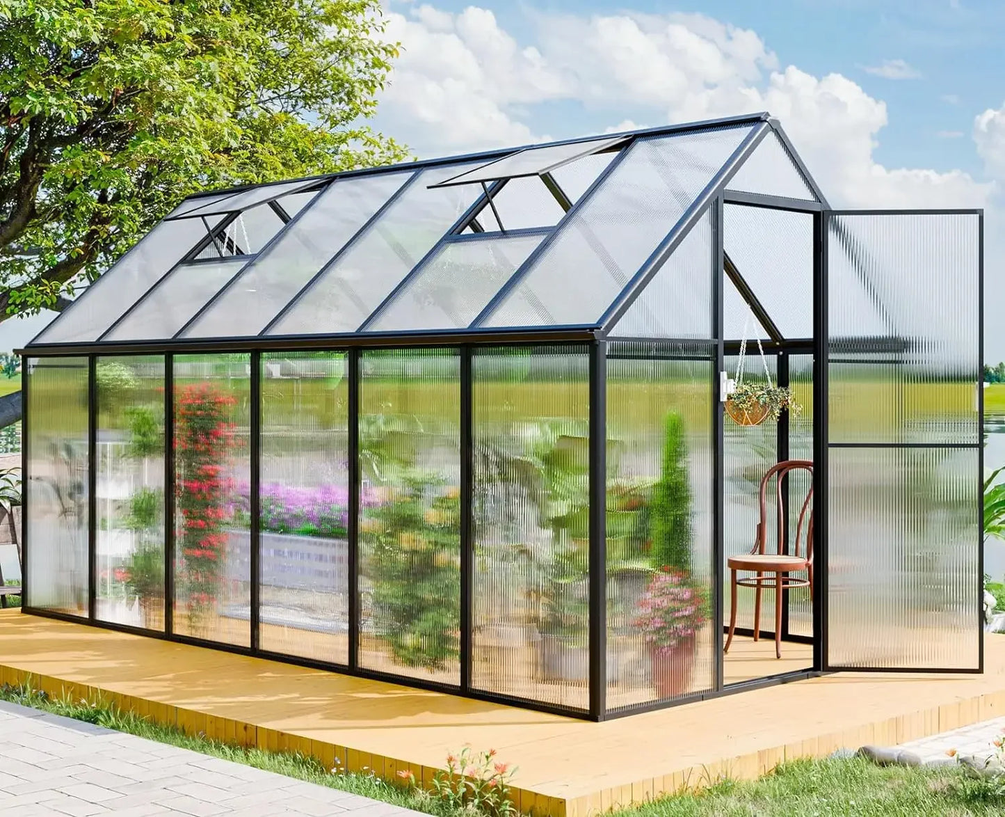 12 x 6 Ft Durable Polycarbonate Greenhouse