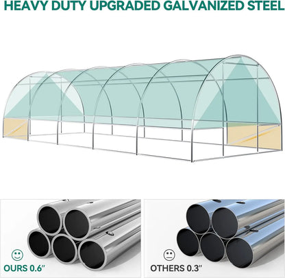 26'x10'x6.5' Tunnel Greenhouse Outdoor Gardening Upgraded