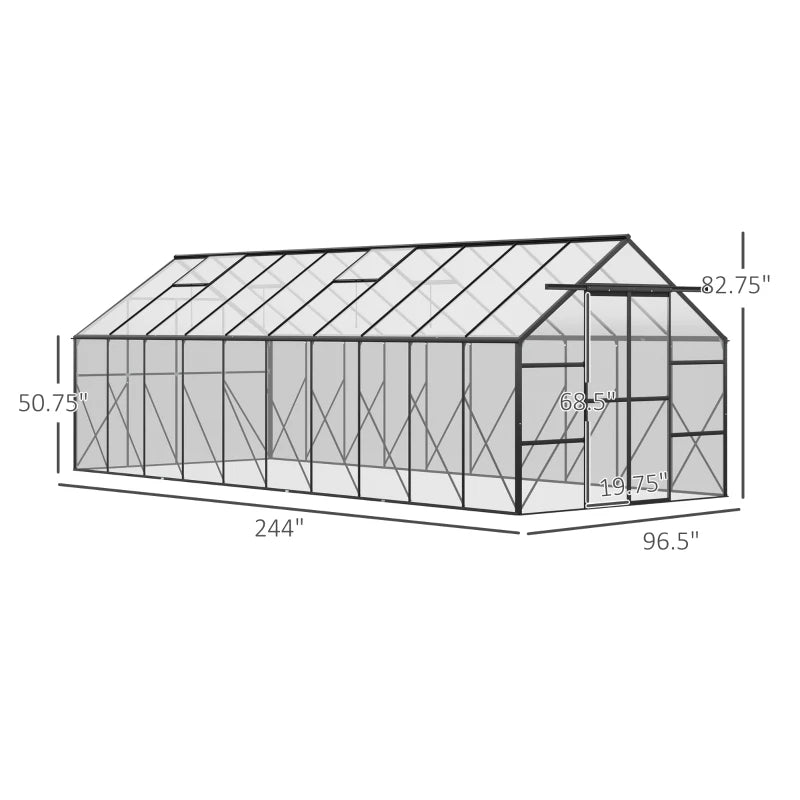 20 x 8 Ft Garden Greenhouse Proflex