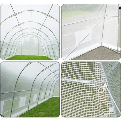 26' X 10' X 6.6' Greenhouse Large Gardening Heavy Duty Steel Frame