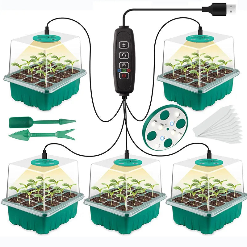 12 Site Seedling Tray Full Spectrum Grow Light