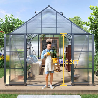 12 x 10 x 10 Ft Large Walk in Premium Plant Greenhouse